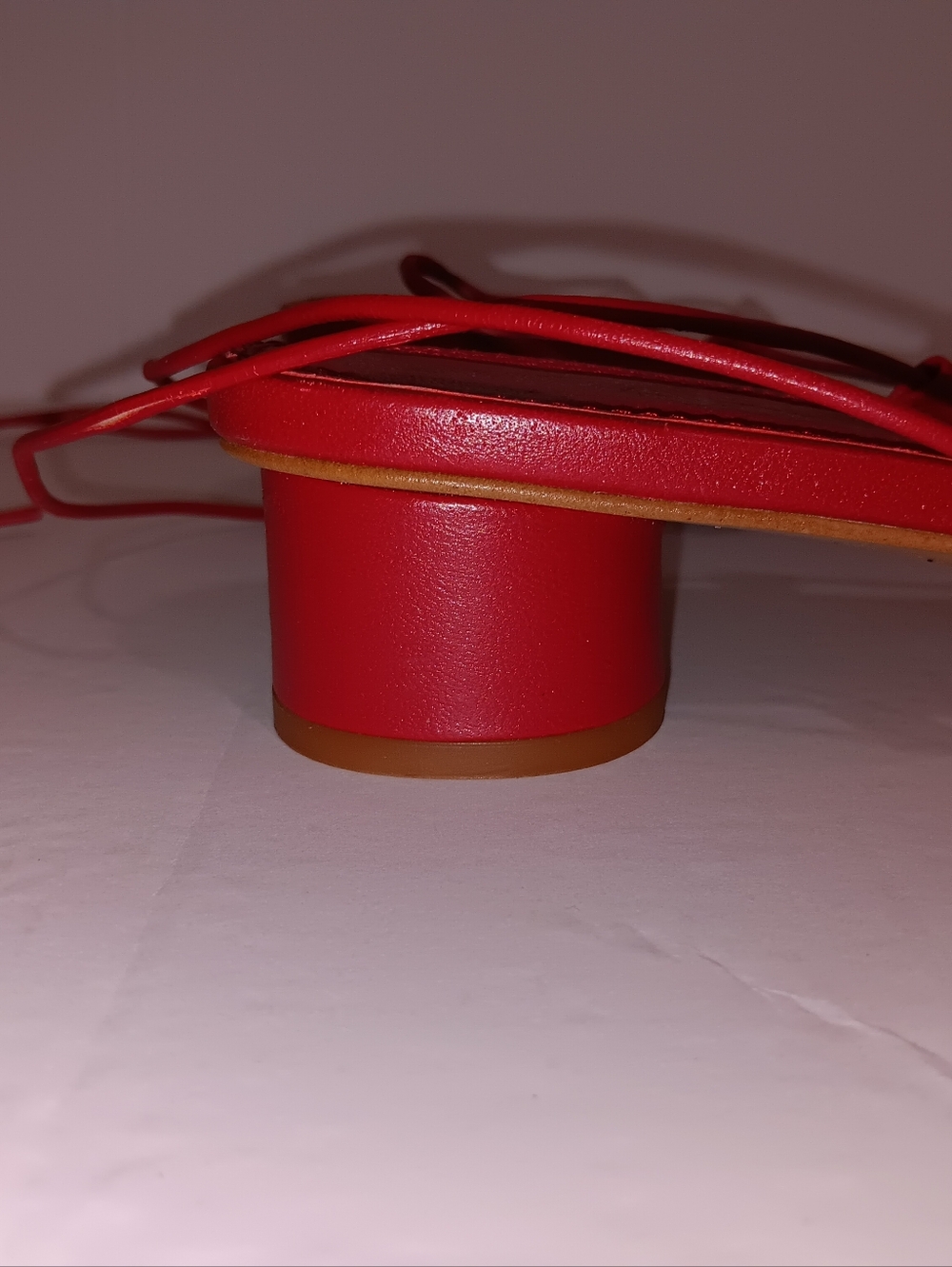 Zara Red Lace-Up Minimal Flat Sandals - Picture 4 of 6